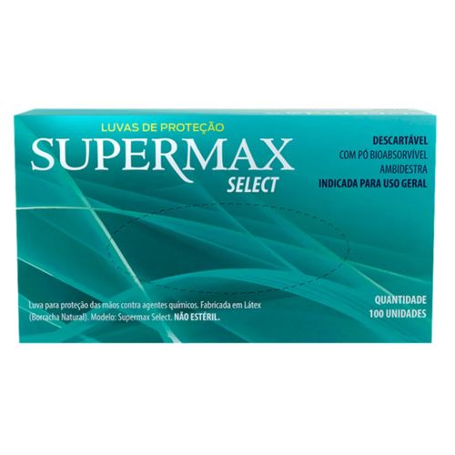 Luva para procedimentos Select White (caixa com 100 unidades) - Supermax P