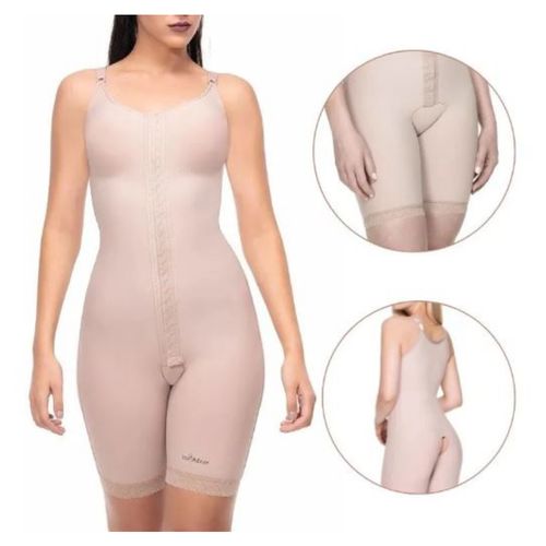 Macaquinho Cinta Modeladora de Emana com Bermuda e Alças Finas para Lipo e Abdominoplastia - Modelle Skin GG Macaquinho Cinta Modeladora de Emana com Bermuda e Alças Finas para Lipo e Abdominoplastia - Modelle Skin GG
