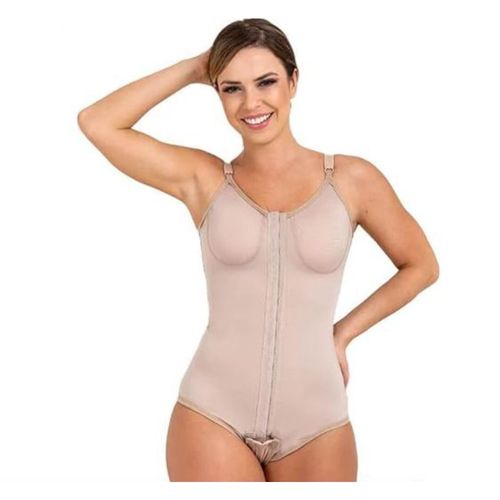 Macaquinho de Emana Cinta Body Pós Cirúrgico Lipoaspiração Abdominoplastia com Colchetes Cavado  - New Form M