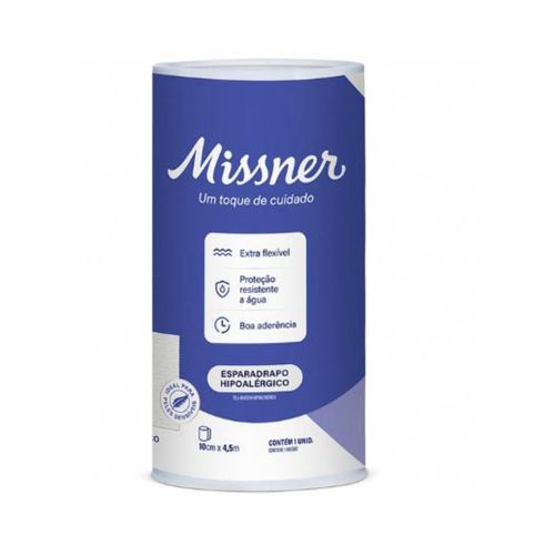 Esparadrapo Hipoalérgico Branco 10cmX4,5m - Missner