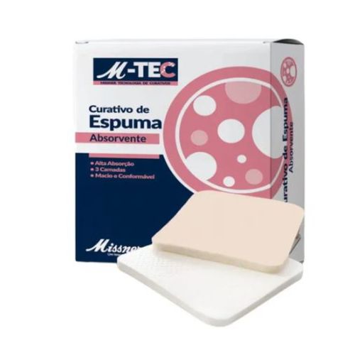 Curativo de Espuma Absorvente 10cmX10cm (unidade) - Missner Curativo de Espuma Absorvente 10cmX10cm (unidade) - Missner