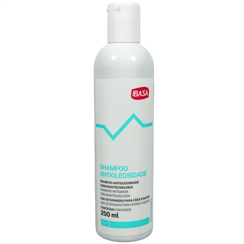 SHAMPOO ANTIOLEOSIDADE 200ML PARA CÃES E GATOS IBASA