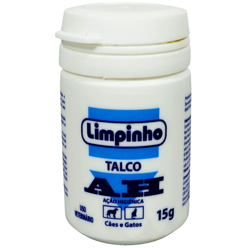 TALCO PÓ ANTISSÉPTICO AH 15G PARA CÃES E GATOS LIMPINHO