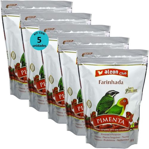 ALCON CLUB FARINHADA PIMENTA 250G SUPER PREMIUM KIT COM 5 RAÇÃO PARA AVES ALCON CLUB FARINHADA PIMENTA 250G SUPER PREMIUM KIT COM 5 RAÇÃO PARA AVES