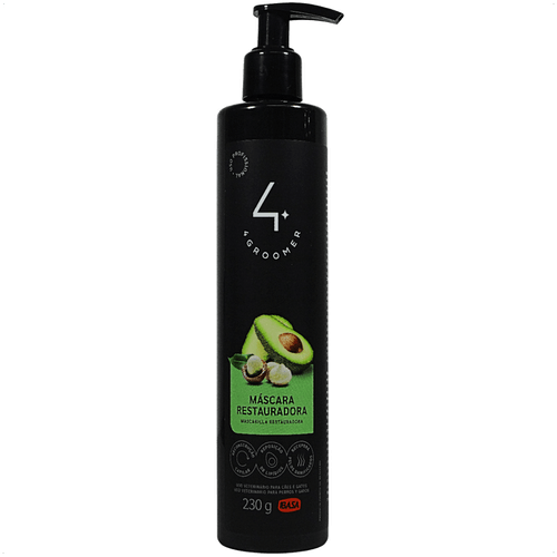 MÁSCARA RESTAURADORA 230G 4 GROOMER PROFISSIONAL IBASA PARA CÃES E GATOS