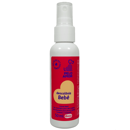 DEOCOLÔNIA BEBÊ PELO AMOR 50ML IBASA PARA CÃES E GATOS