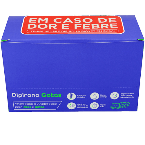 DIPIRONA GOTAS 20ML BIOVET CAIXA COM 6 UNIDADES