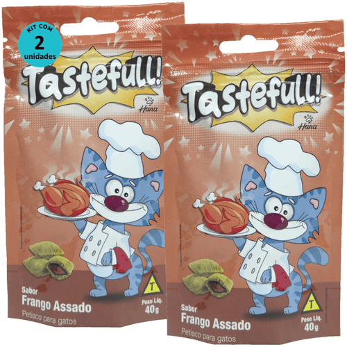Hana Tastefull Nuggets Para Gatos Frango Assado 40g Kit 2 un