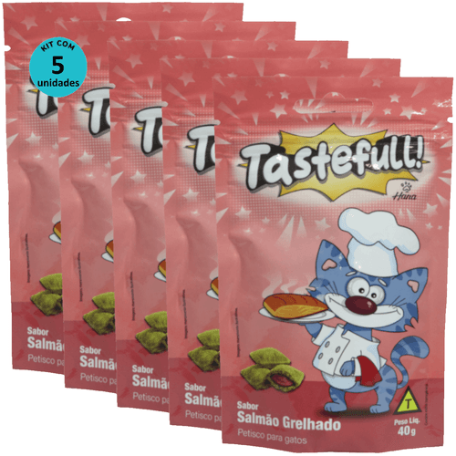 Hana Tastefull Nuggets Para Gatos Salmão Grelhado 40g Kit 5 un