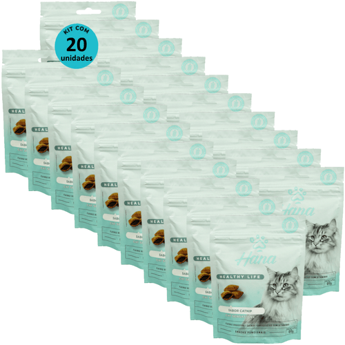 Snacks Hana Healthy Life Cat Sensations P/ Gatos Adultos 60g - Kit c/ 20 unid. Snacks Hana Healthy Life Cat Sensations P/ Gatos Adultos 60g - Kit c/ 20 unid.