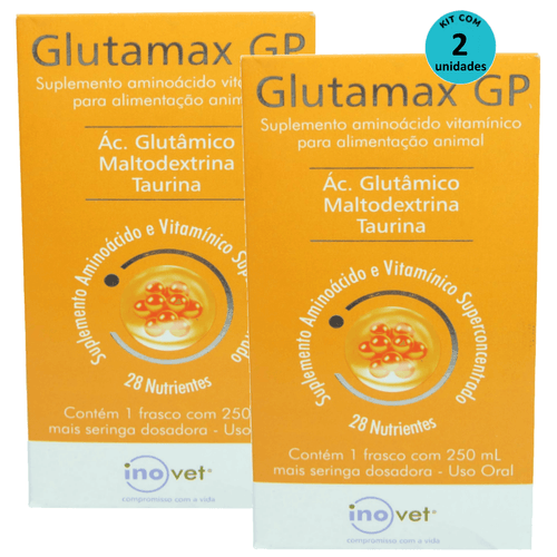 Glutamax GP Suplemento Para Animais 250ml Inovet Kit C/ 2