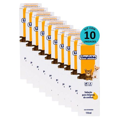 Kit Loção Limpadora de Orelhas Limpinho 110ml C/ 10 unidades Kit Loção Limpadora de Orelhas Limpinho 110ml C/ 10 unidades