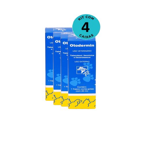 Kit Otodermin Bravet 20ml C/ 4 unidades