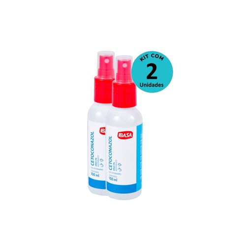 Kit Cetoconazol Spray 2% Ibasa 100ml C/ 2 unidades Kit Cetoconazol Spray 2% Ibasa 100ml C/ 2 unidades