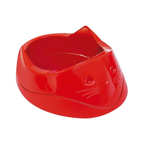 Comedouro Plástico Furacão Pet Cara de Gato 200ml - Vermelho Comedouro Plástico Furacão Pet Cara de Gato 200ml - Vermelho