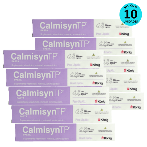 Kit Calmisyn TP König 30g p/ Cães e Gatos – 10 unidades Kit Calmisyn TP König 30g p/ Cães e Gatos – 10 unidades