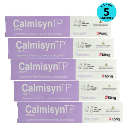 Kit Calmisyn TP König 30g p/ Cães e Gatos – 5 unidades Kit Calmisyn TP König 30g p/ Cães e Gatos – 5 unidades