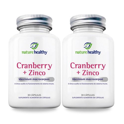 COMBO c/ 2 - CRANBERRY EXOCYAN + ZINCO 11MG c/ 30 NATURE HEALTHY COMBO c/ 2 - CRANBERRY EXOCYAN + ZINCO 11MG c/ 30 NATURE HEALTHY