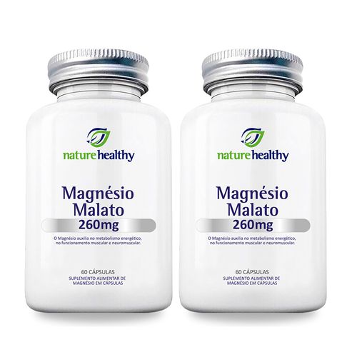 COMBO c/ 2 - MAGNÉSIO MALATO 260MG c/ 60 NATURE HEALTHY COMBO c/ 2 - MAGNÉSIO MALATO 260MG c/ 60 NATURE HEALTHY