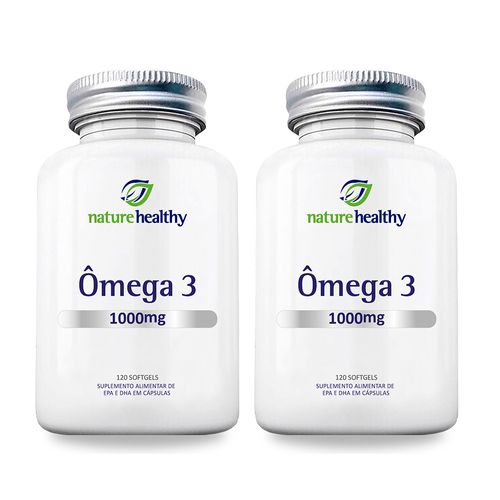 COMBO c/ 2 - ÔMEGA 3 1.000MG FISH OIL MEG-3 c/ 120 NATURE HEALTHY COMBO c/ 2 - ÔMEGA 3 1.000MG FISH OIL MEG-3 c/ 120 NATURE HEALTHY