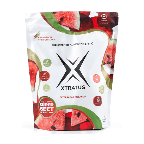 Super Beet Pré-Treino 300g Beterraba e Melancia Xtratus Super Beet Pré-Treino 300g Beterraba e Melancia Xtratus