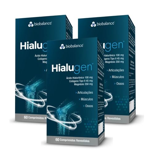 Kit 3 Hialugen Magnésio Colágeno Ácido Hialurônico Biobalance Sem Sabor Kit 3 Hialugen Magnésio Colágeno Ácido Hialurônico Biobalance Sem Sabor