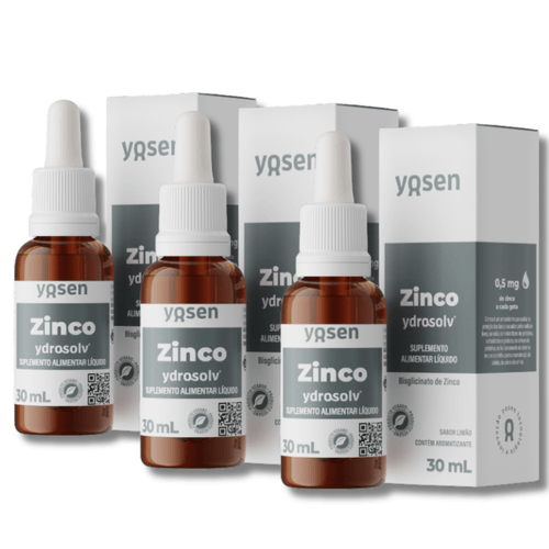 KIT 3 Zinco Ydrosolv 30ml Yosen