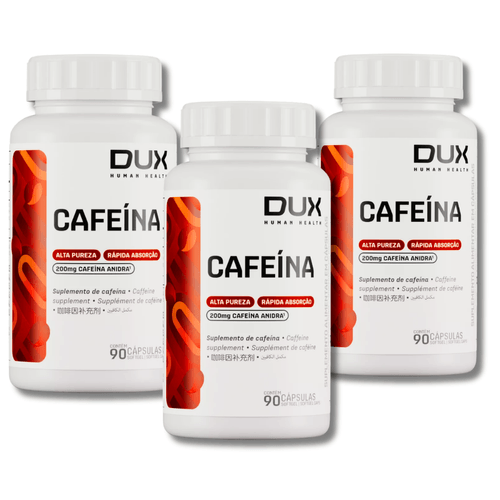 KIT 3 Cafeína Dux Nutrition 90 Cápsulas