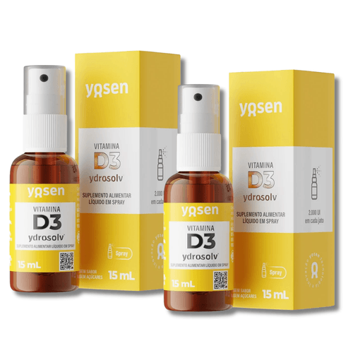KIT 2 Vitamina D3 Ydrosolv em SPRAY - 15ml Yosen KIT 2 Vitamina D3 Ydrosolv em SPRAY - 15ml Yosen
