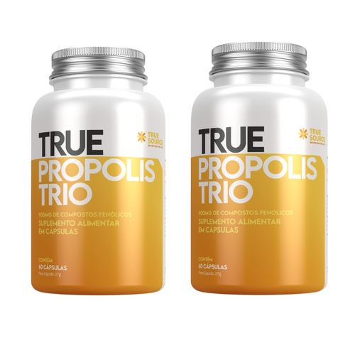 Kit 2 True Própolis Verde Marrom Vermelho Trio Natural TrueSource Sem Sabor