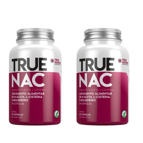 Kit 2 True Nac Acetilcisteína Molibdênio 100% Natural TrueSource Sem sabor