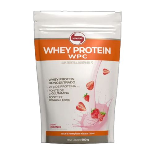 Whey Protein WPC Morango Vitafor 900g