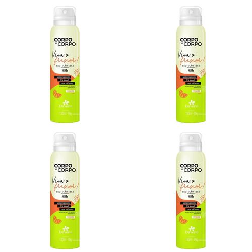 Kit c/4 Unidades de Davene Desodorante Aerosol Ant Viva O Frescor
