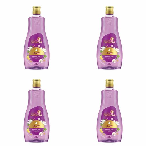 Kit c/4 Unidades de Betulla Cia Desodorante Colônia Gaby 300ml