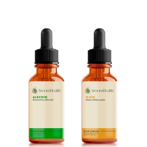 Kit óleos vegetais de Alecrim, Ojon polpa/Batana -30ml cada