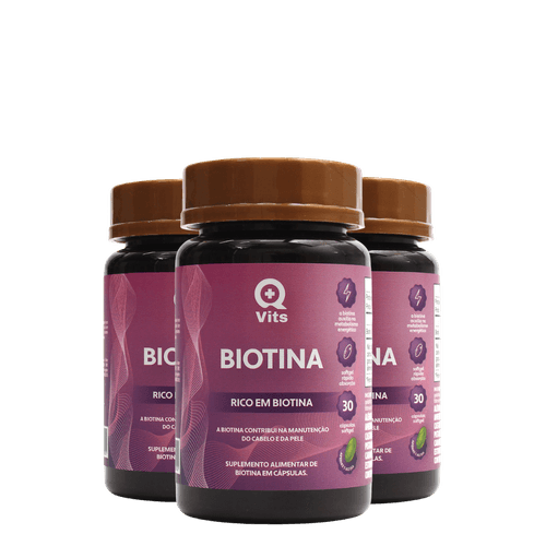 Kit Biotina QMaisVits 90 Cápsulas Softgel Kit Biotina QMaisVits 90 Cápsulas Softgel