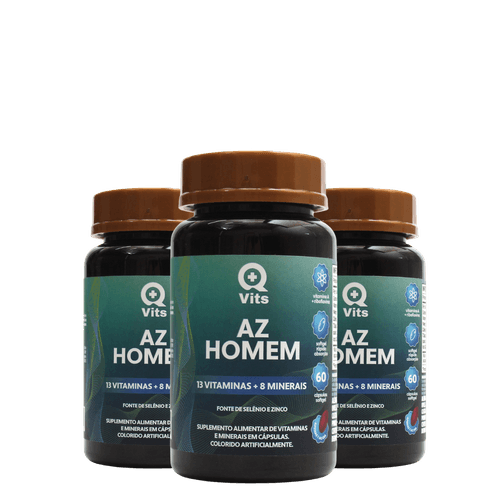 KIT AZ HOMEM Q+VITS 180 CAPSULAS KIT AZ HOMEM Q+VITS 180 CAPSULAS