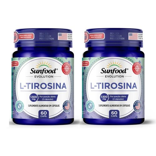 KIT 2 L-TIROSINA 60 CAPSULAS SUNFOOD EVOLUTION