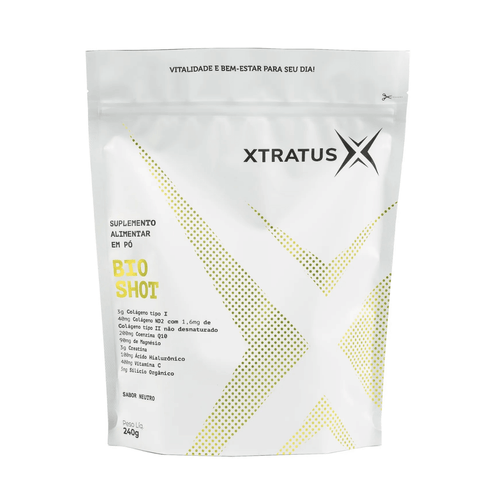 Bio Shot 240g Colágeno Creatina e mais Sabor Neutro Xtratus Bio Shot 240g Colágeno Creatina e mais Sabor Neutro Xtratus