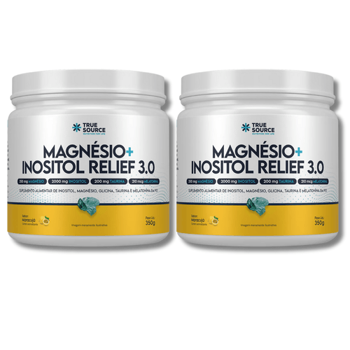 KIT 2 Magnésio+Inositol Relief 3.0 Maracujá 350g TrueSource