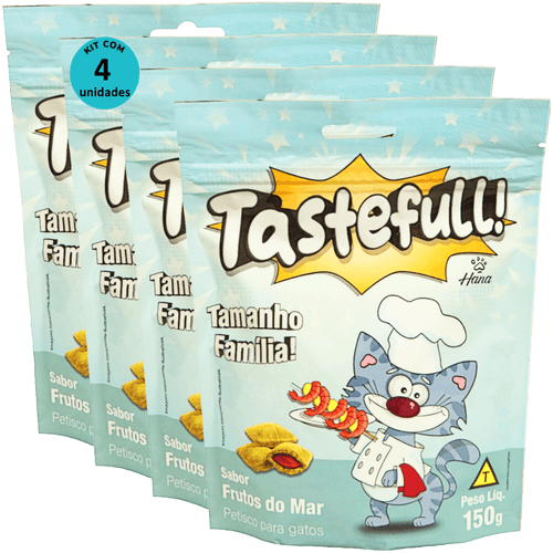 Hana Tastefull Nuggets Para Gatos Frutos do Mar 150g Kit 4 un Hana Tastefull Nuggets Para Gatos Frutos do Mar 150g Kit 4 un