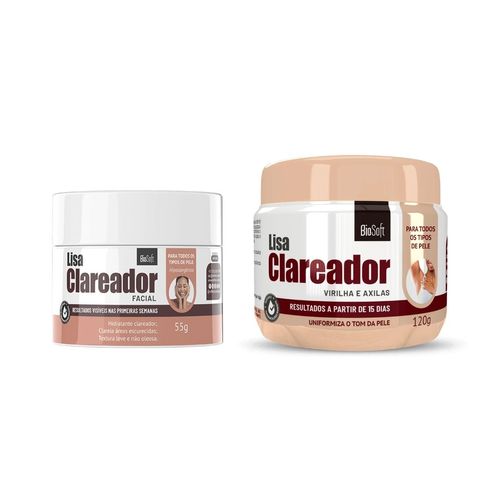 Clareador De Corpo E Facial Para Manchas Escuras Na Pele Kit