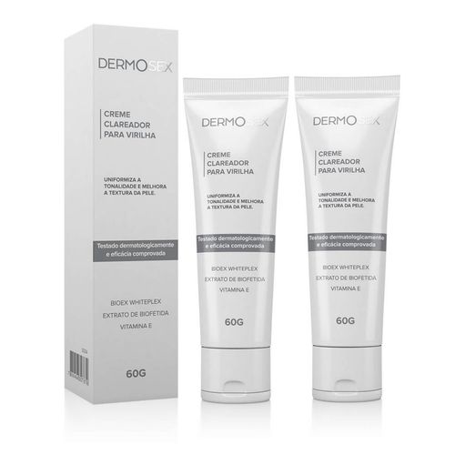 Kit 2x Creme Clareador de Virilha Tratamento Dermosex 60g