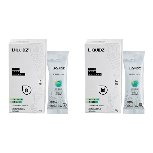 Kit 2 Sport Drink Liquidz caixa 14 Saches Limonada Tropical