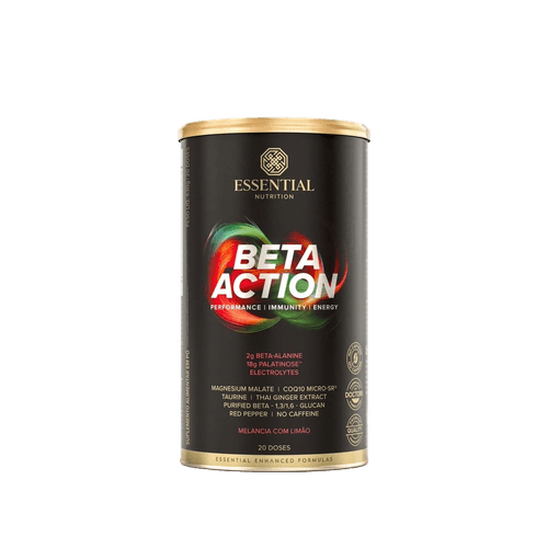 Pré Treino Beta Action Melancia com Limão Essential Nutrition 630g
