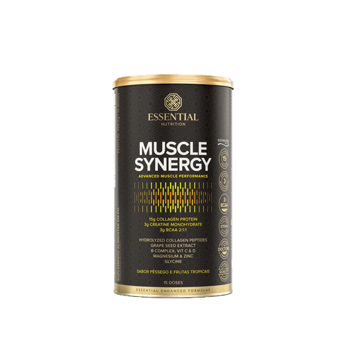 Muscle Synergy Pêssego e Frutas Tropicais Essential Nutrition 454,5g