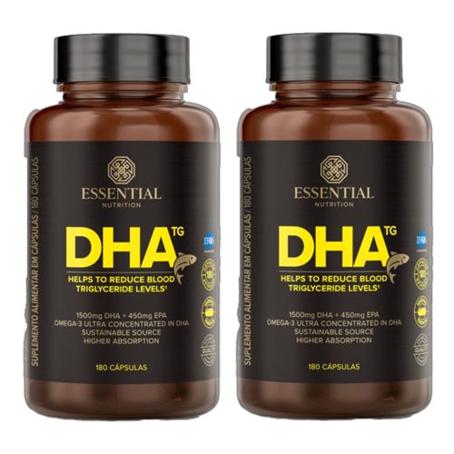 Kit 2X: DHA TG Essential Nutrition 180 Cápsulas Kit 2X: DHA TG Essential Nutrition 180 Cápsulas