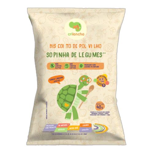 Biscoito de Polvilho Sopinha de Legumes Vegano Crilancha 40g Biscoito de Polvilho Sopinha de Legumes Vegano Crilancha 40g