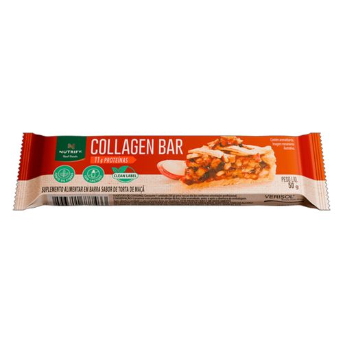 Barra de Proteína Collagen Bar Torta de Maçã Nutrify 50g