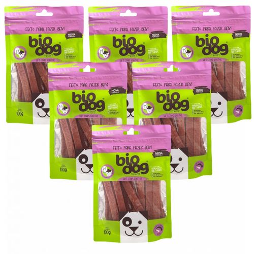 6x Petisco Bio Dog- Sensitive - Cordeiro com Pato- 100g 6x Petisco Bio Dog- Sensitive - Cordeiro com Pato- 100g
